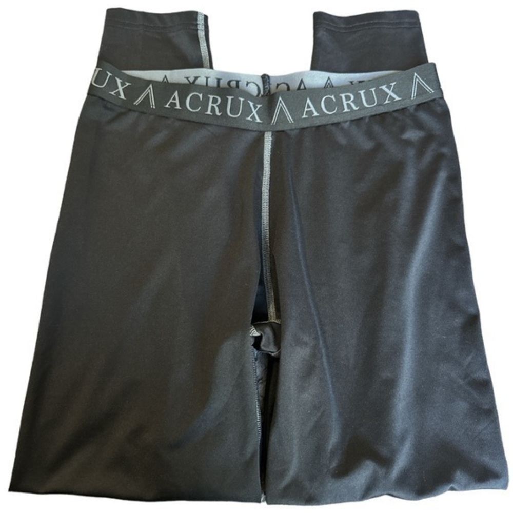 Women's Acrux Black Roadrunner Spandex Leggings Size Medium EUC #6287
